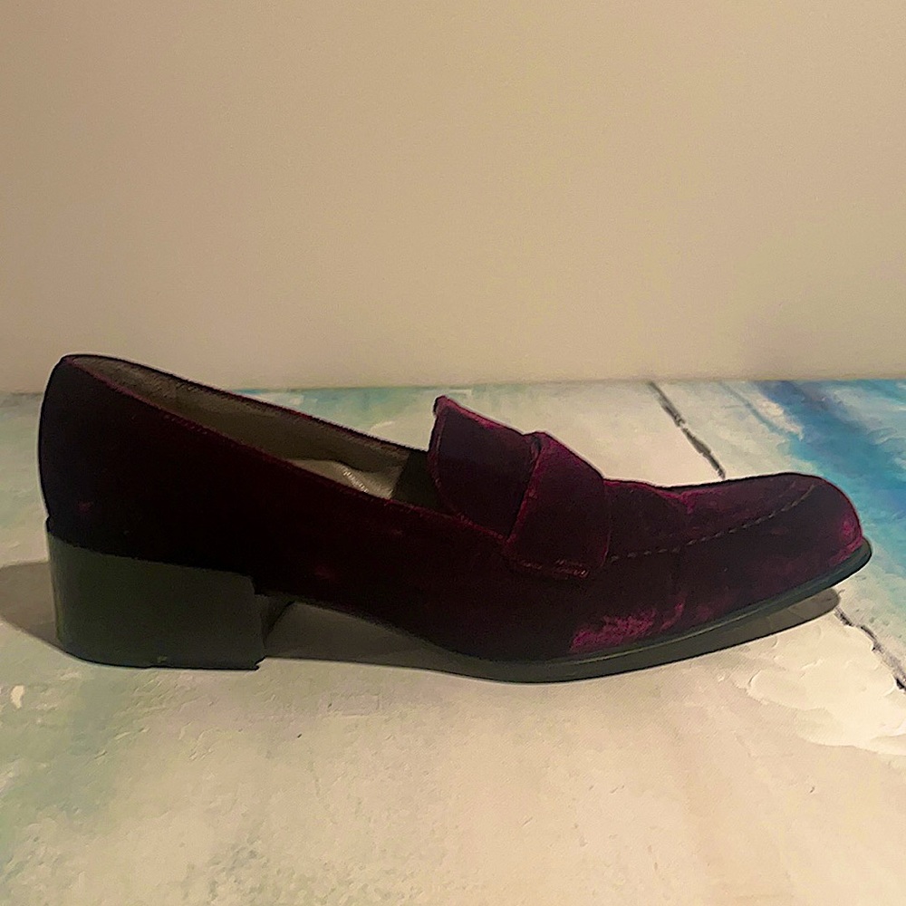 Prada Purple Velvet Loafers Size 38